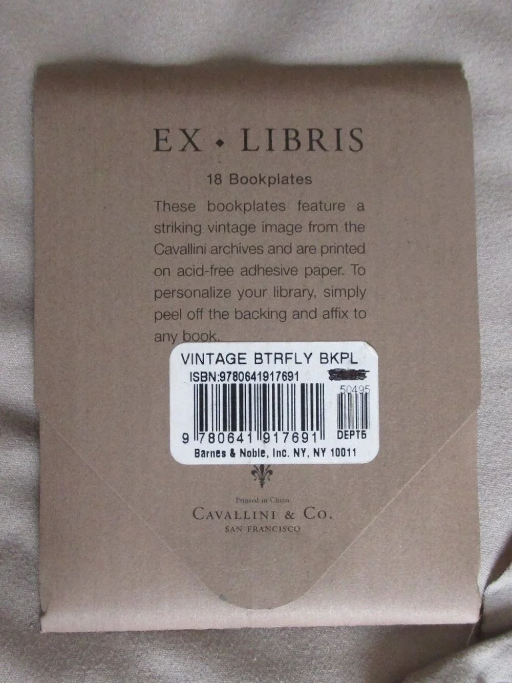 NWT packet of bookplates